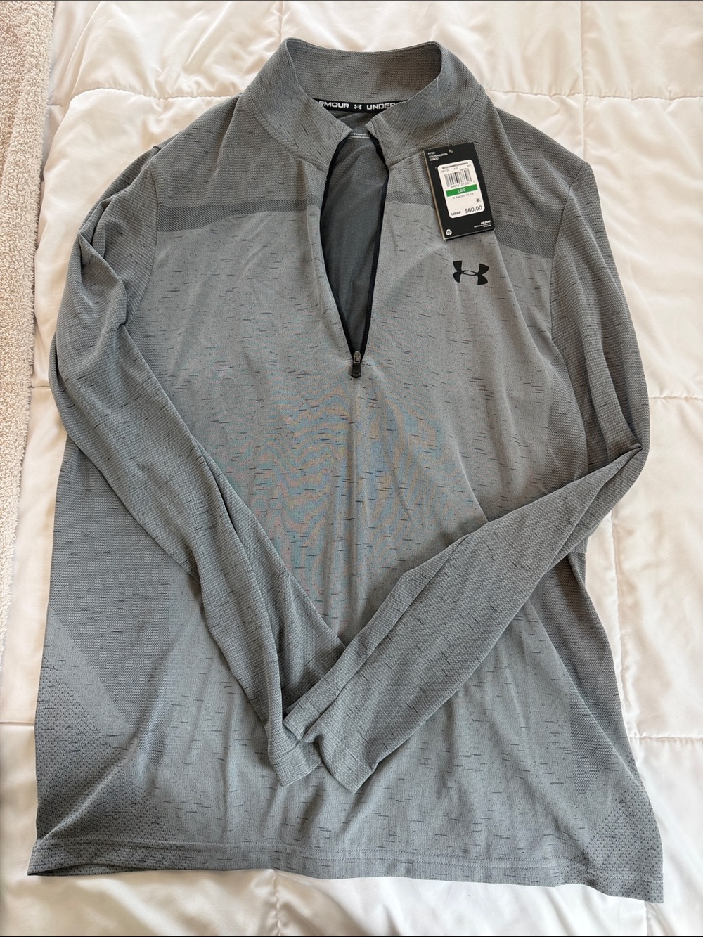 Under Armour Men’s Gray Lightweight Quarter-Zip Shirt Jacket